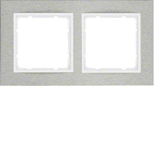 Berker 10223609 Rahmen 2fach waagerecht B.7 Edelstahl/polarweiß Mesch Shop Berker 10223609 Rahmen 2fach waagerecht B.7 Edelstahl/polarweiß Mesch Shop